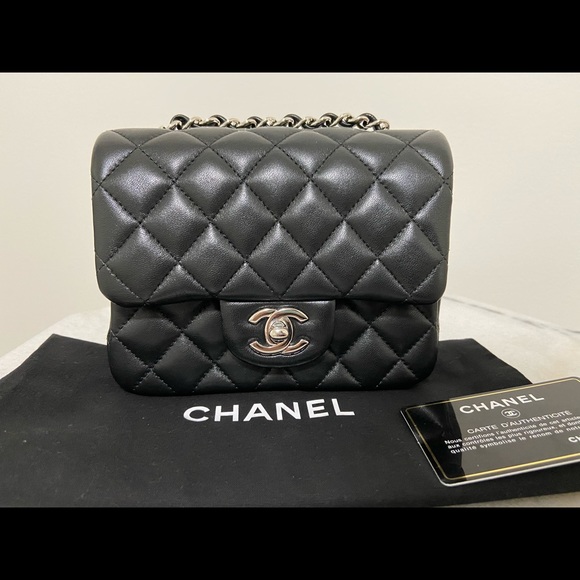 CHANEL Handbags - Chanel lambskin square mini flap bag